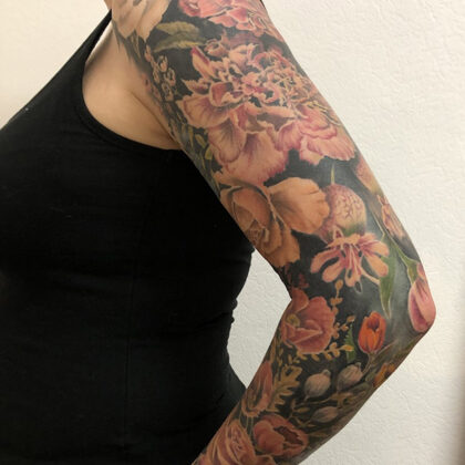 Colour sleeve ibiza tattoo