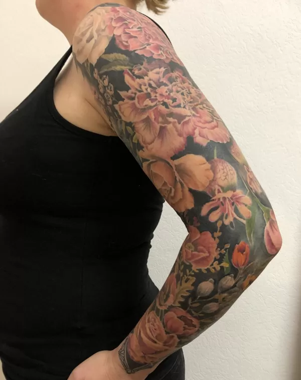 Colour sleeve ibiza tattoo