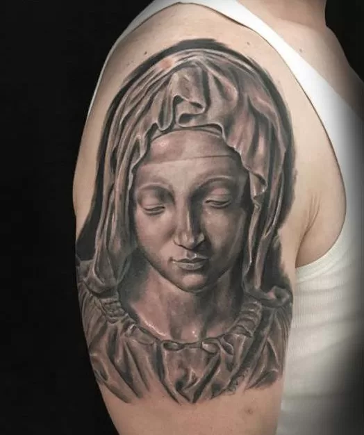 pieta tatuarte ibiza negro y gris